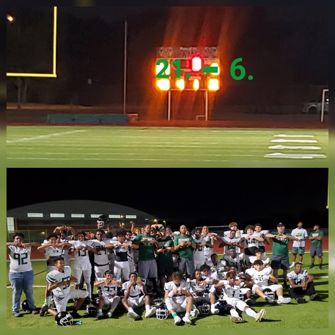 Another one!!!! Very proud of the @BERKNERFOOTBALL freshmen and the coaches as we move to 3-0(1-0 district) on the season. @CoachNine7 @mrsjwynne @kacage @SharondaTims @Mrs_T_Smith @RAMS_BBC