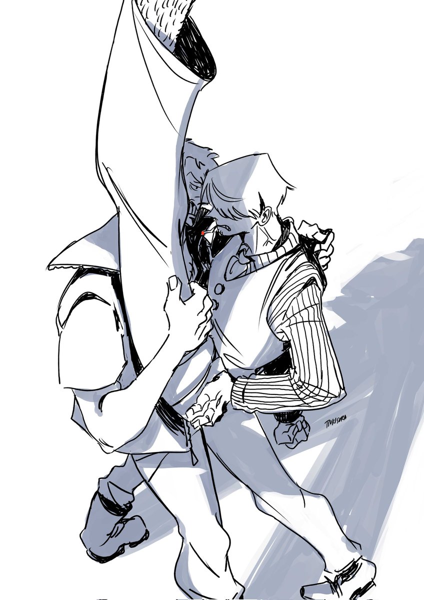 it takes two to  ̶b̶a̶s̶h̶ ̶e̶a̶c̶h̶ ̶o̶t̶h̶e̶r̶'̶s̶ ̶h̶e̶a̶d̶s i̶n̶ tango 💃 #zosan #zoro #sanji