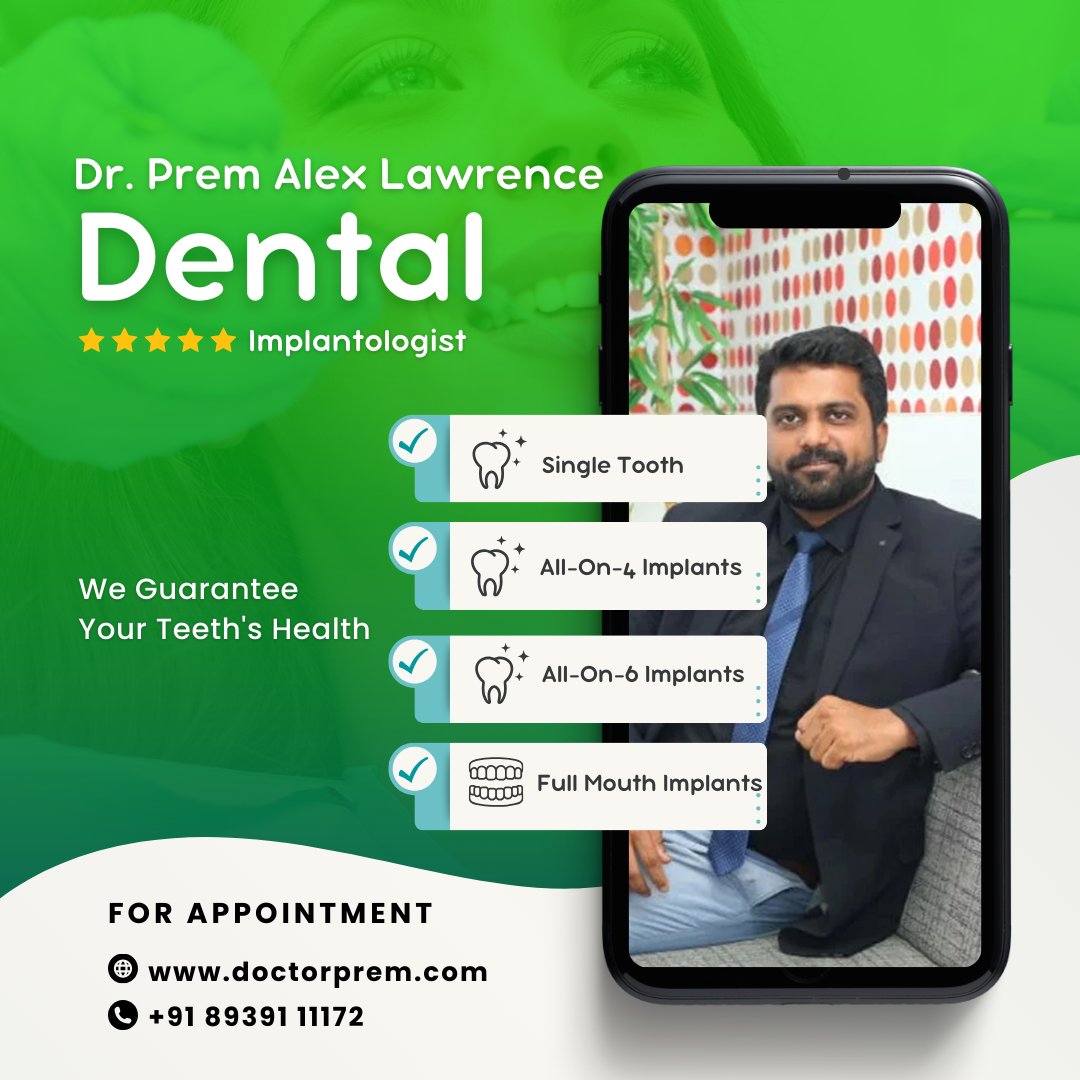 abinaya545's tweet photo. Certainly, here are Doctorprem for dental implantologist services for all.

#Doctorprem #SingleToothImplant
#MissingToothSolution #Allon4Implants

📞 Contact us at [+918939111172]
🌐 Visit our website: [https://t.co/wtYqlOSCk2] https://t.co/ZJ19ftyDf8