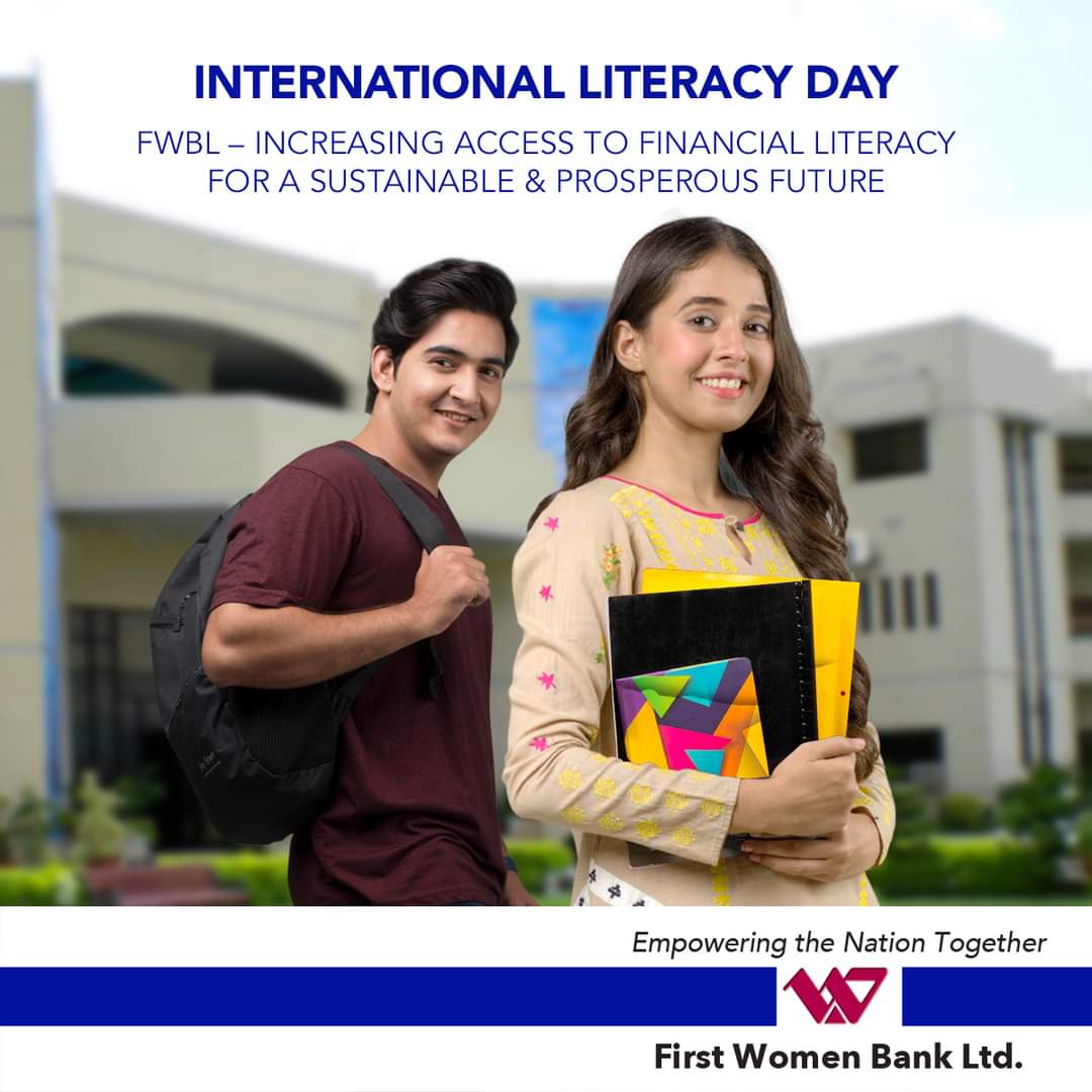 FWBLbank's tweet photo. Working to facilitate today’s youth in achieving their ambitions through essential education and learning, FWBL is offering financial support with an on-ground presence in Pakistani universities and colleges.
#FWBL #InternationalLiteracyDay #FinancialLiterary https://t.co/7N7Z73CbRe