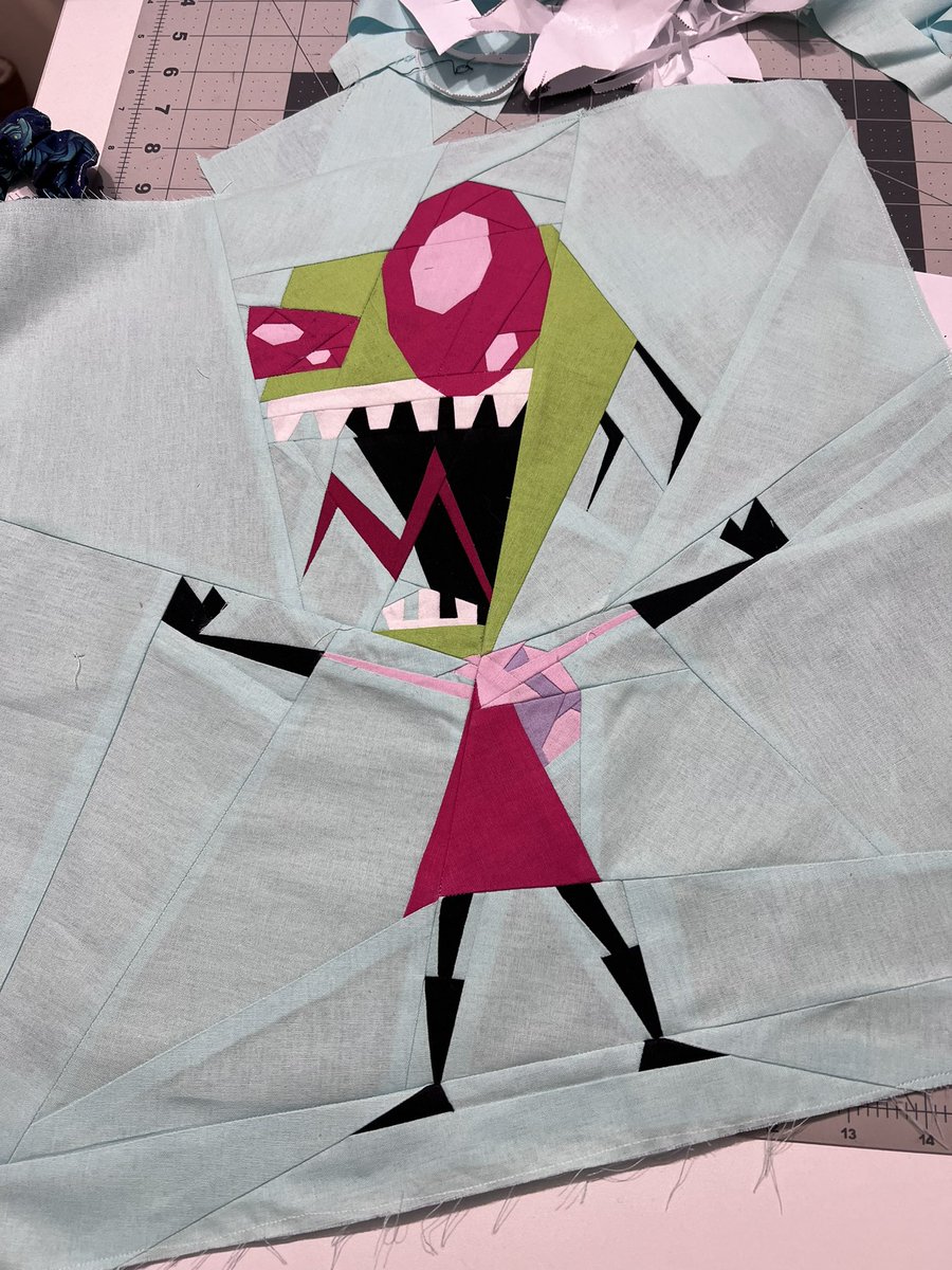 Just showing off this ridiculous cushion cover I made before I possibly ruin it with back stitching.