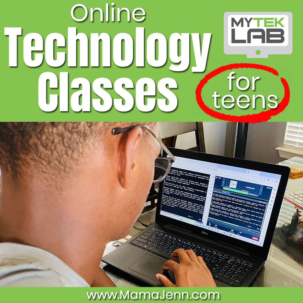 Do you have a teen who loves to code? Then you’ve GOT to check out <a href="/MyTEKLab/">My TEK Lab</a> and their live, online technology classes! Learn more here: mamajenn.com/online-technol…

#TechnologyEducation #myteklab #onlinetechnologyclasses