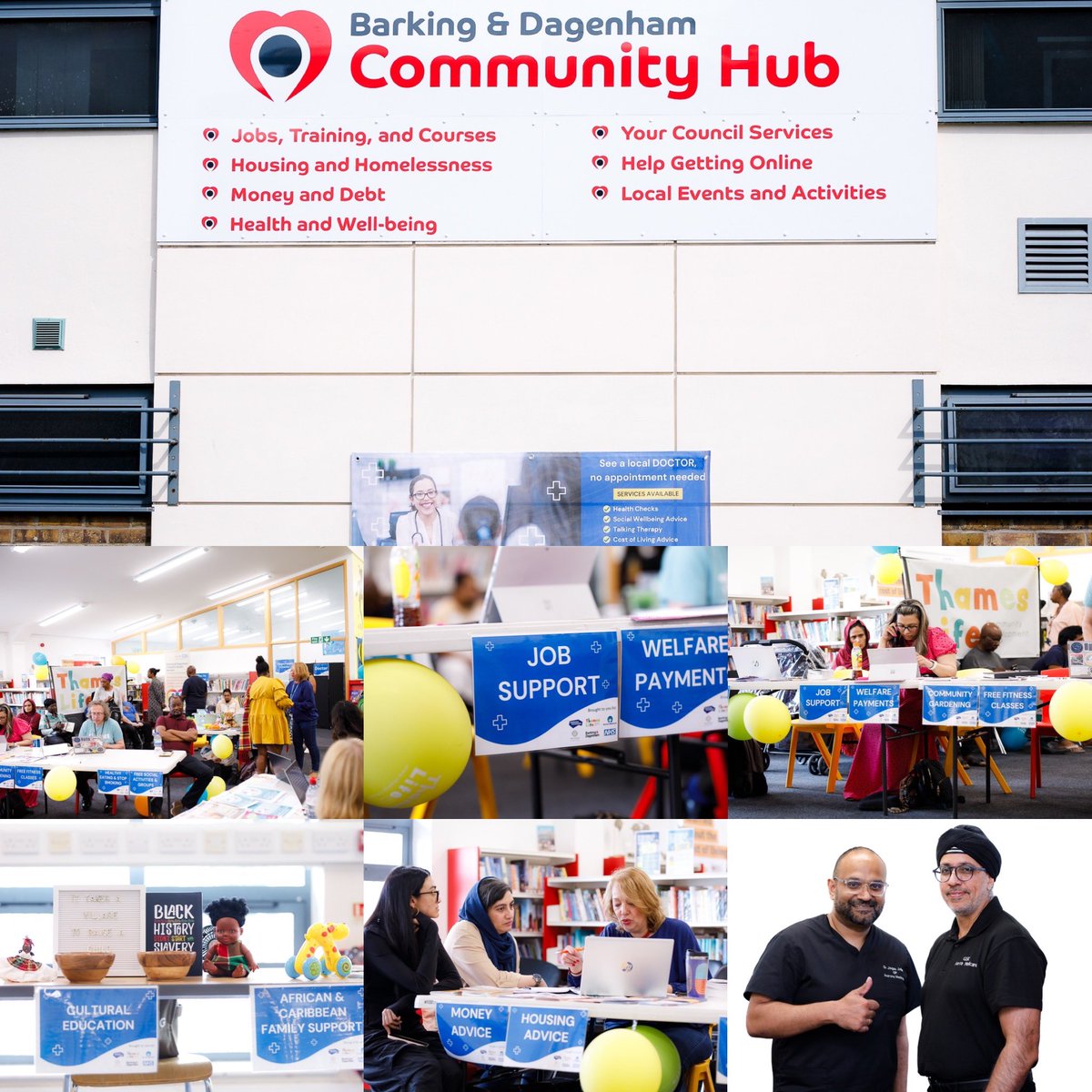 DrJJohn's tweet photo. If your wondering what a integrated pop up clinic is, see these photos from our last clinic - true coproduction - resident led @thameslifecdt , clinically supported - building our neighbourhood team , understanding traumainformed care &amp;building trust &amp;learning @NHS_NELondon https://t.co/CHy9ZcNG0i