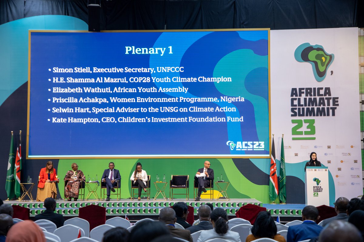 During the “Summary and Pathway to Nairobi and COP28 and Beyond” event at #ACS23, #COP28's Youth Climate Champion @Shamma Al Mazrui, highlighted the importance of youth participation in driving and delivering climate action.