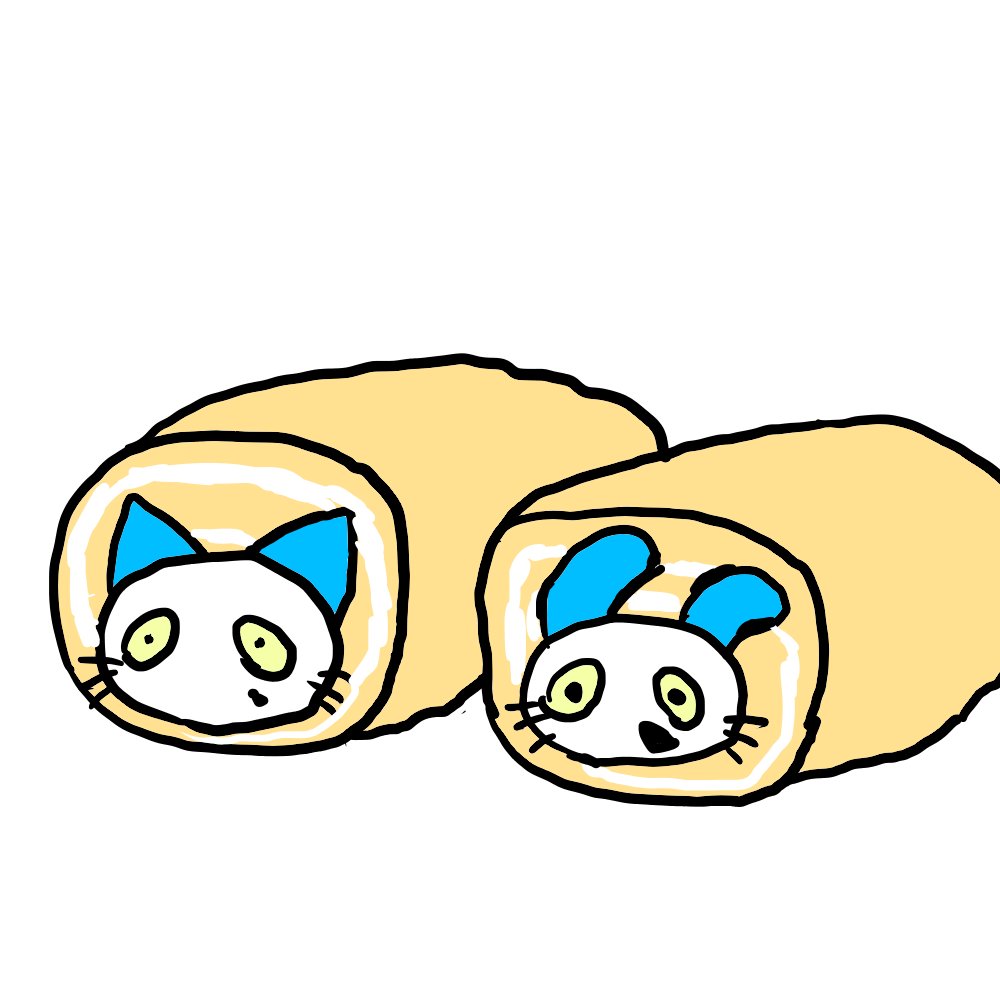 dameruhen's tweet photo. ＃ロールケーキの日　#ねこのティーチくん https://t.co/g93Qv42kBl