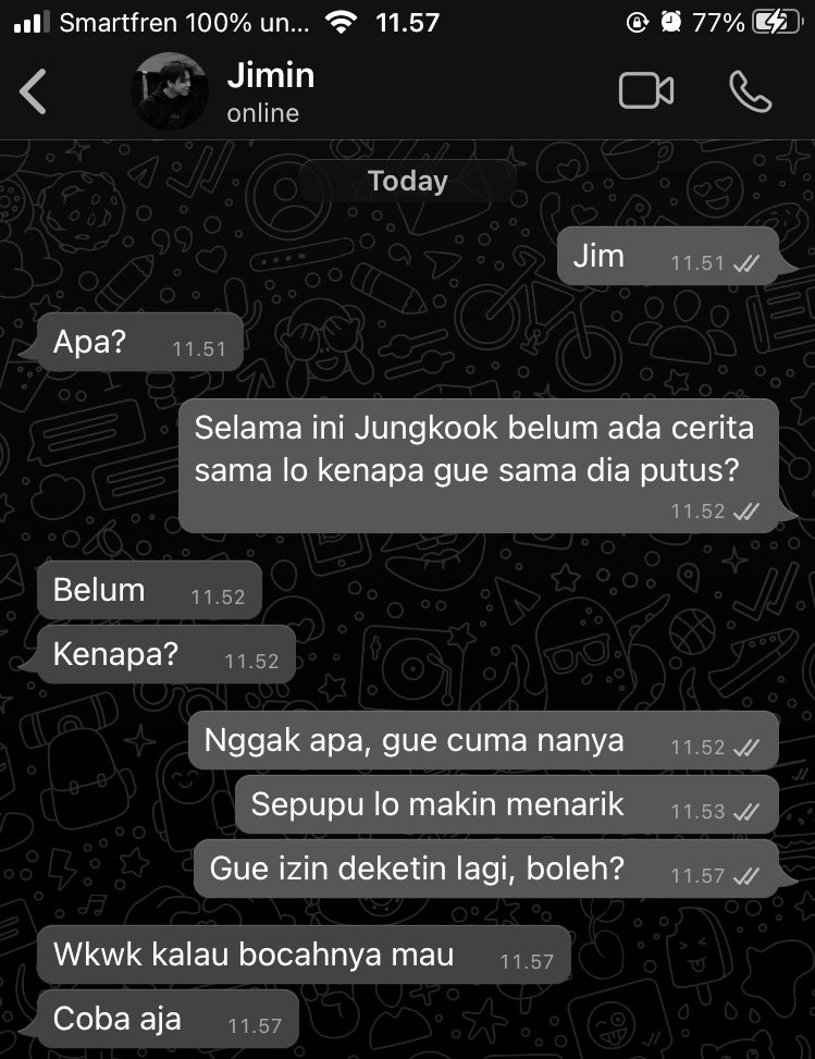 taekooooby's tweet photo. TaeKooK AU • Try Me.

Ingin mendekati kembali setelah sekian banyak hal yang menyakiti dilakui, akankah Jungkook versi rebel meluluhkan hatinya kembali? Try him.

- taekoo. https://t.co/HEpd6pacxP