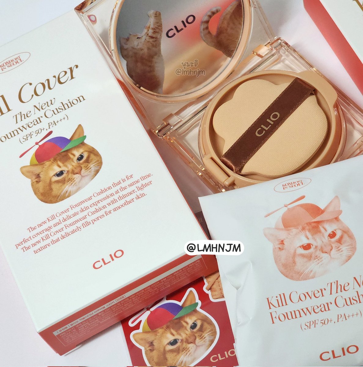 lmhnjm's tweet photo. ꔛ รีทวิตแจก200฿ -โปรค่าส่ง9฿
#CLIO Kill Cover Founwear Cushion
– คุชชั่นสูตรเดียวกับตลับดำ
บางเบา ไม่ติดแมส ติดทน 72ชม.
ปกปิดเรียบเนียน เบลอรูขุมขน
03 Linen
04 Ginger
เซตตลับจริง+รีฟิล+Sticker
🧡พร้อมส่ง 569฿
#สกินแคร์เกาหลี #cliocushion https://t.co/rhn42z0H1G