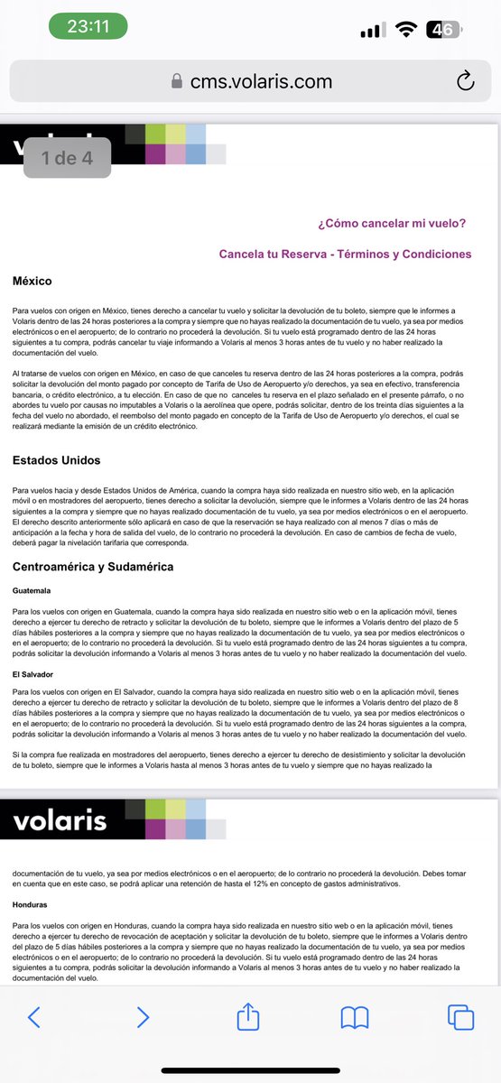 Tom_MenaP's tweet photo. No me dejan cancelar mi vuelo ! Me dicen que me espere a que pase! Y en sus cláusulas dicen que si canceló antes del vuelo puedo pedir la devolución por transferencia ! @viajaVolaris https://t.co/Q4UmXfcJOX
