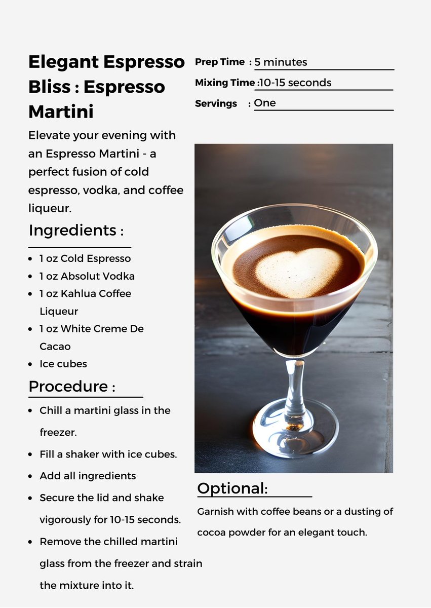 ecocktailrecipe's tweet photo. #espressomartini #espresso #espressoyourself #martinitime #martini #martinimagic #martiniglass #martinimadness #cocktailsofinstagram #cocktailbar #cocktail #cocktailhour #weekend #weekendvibes #recipes #recipeshare #recipecards
https://t.co/9V7K9IIbeQ https://t.co/5Jz6lnq8ZE