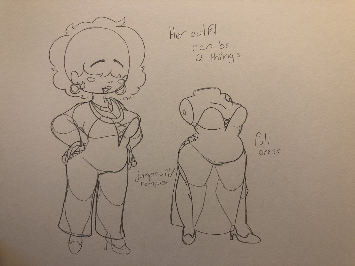 Inkrizz3's tweet photo. Oh yeah for B3 Carol’s outfit you can literally draw it 2 different ways.

#B3FNF #b2fnf https://t.co/h0VOFVYD9c