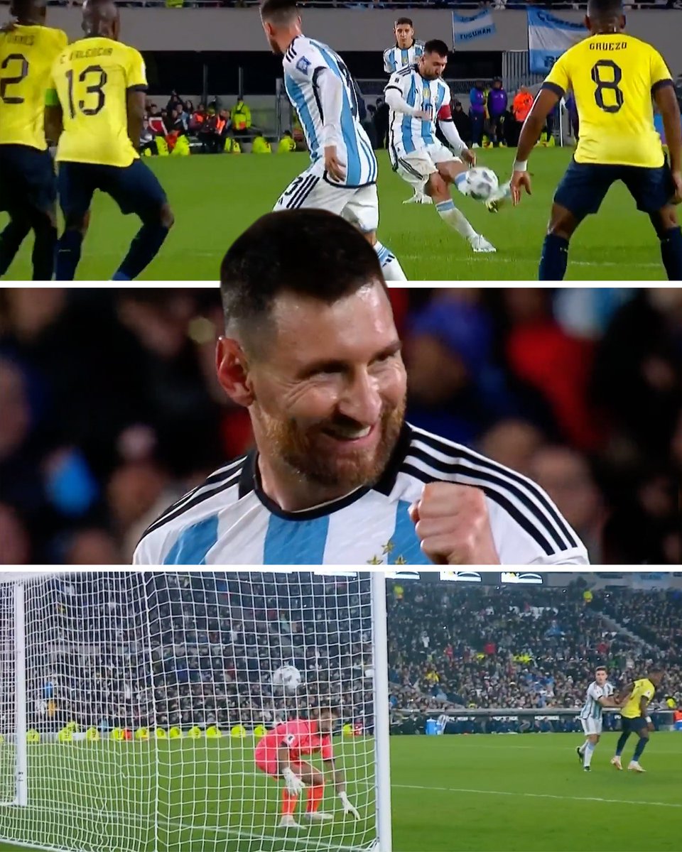 Lionel Messi WON it for Argentina against Ecuador with a free kick early this morning. #seanknows