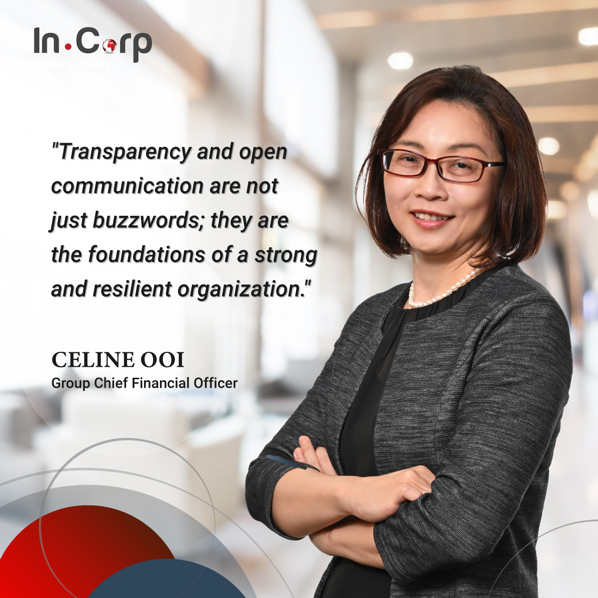 incorpglobal's tweet photo. InCorp CFO Celine Ooi reinforces these principles that fortify our organization's robust structure. 

Click the link to explore our services today: https://t.co/5xigIbRLj3  

#InCorpGlobal #Transparency #OpenCommunication #WisdomQuote https://t.co/oyPlkPChFP