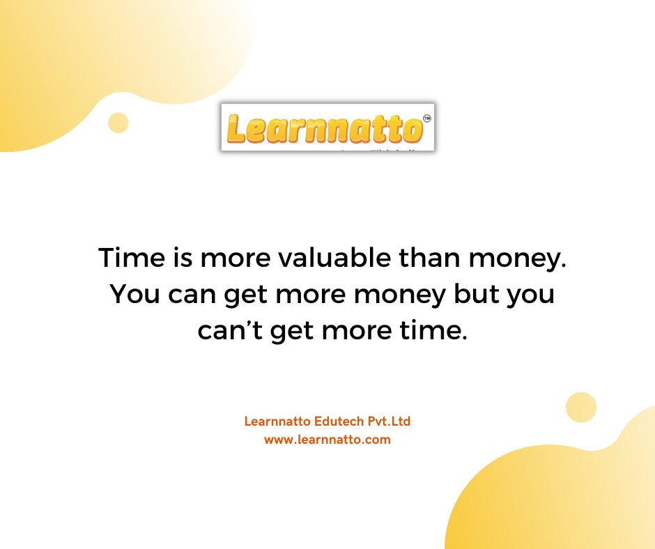 learnnatto's tweet photo. #goodmorningeveryone

Time is more valuable than money. You can get more money but you can’t get more time.

#todaysquote #fridayvibes #staysafe #stayhealthy #stayhappy @learnnatto https://t.co/PA2DkfqSLY