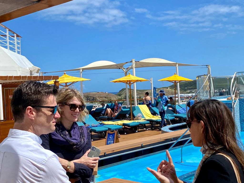 AusCGNoumea's tweet photo. DYK over 300,000 Australians visit Nouméa on cruiseships like this one each year? Thanks to the crew of the Carnival Splendor, Port Agent Elodie from Kenua, the Port of Nouméa &amp; Govt of New Caledonia for your hospitality today &amp; your support to our citizens when they travel. https://t.co/awke93XiVa