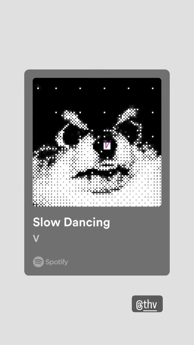 RM on Instagram Stories #Rkive 'Slow dancing' #V