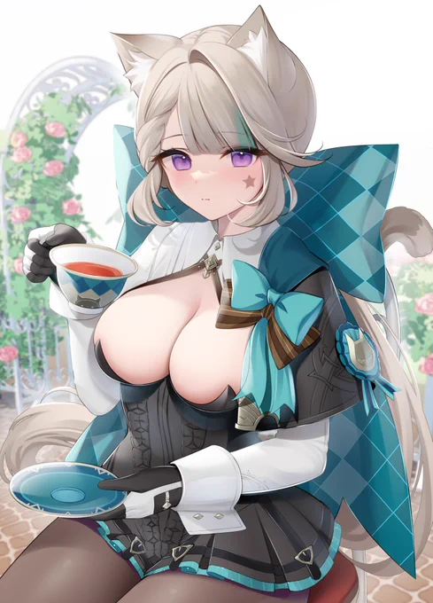 ティータイムなリネットちゃん #原神 #Lynette