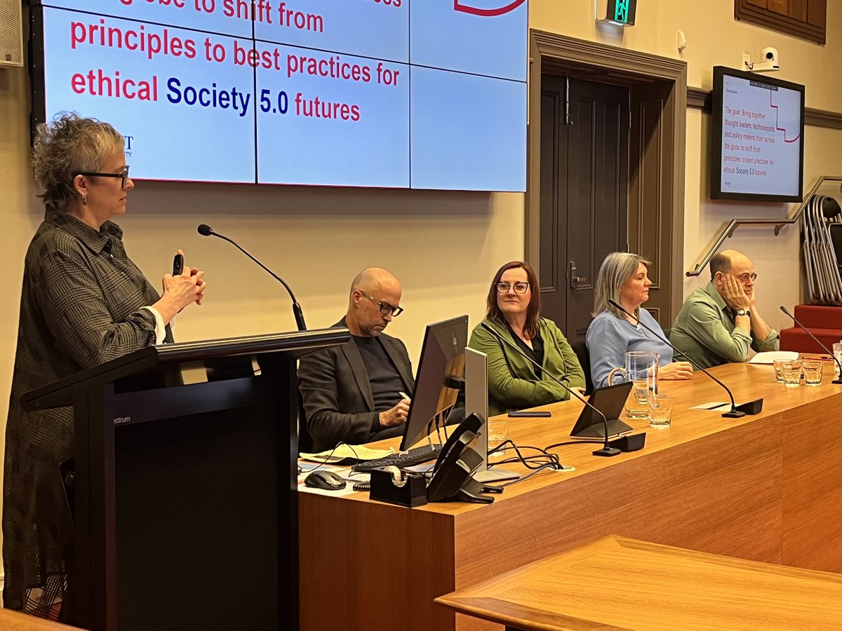 Our Academy team are at the @RMIT launch of ‘Society 5.0 Ethics: The Future of Digital Disruptions’ in Melbourne as part of @SocSciWeek 2023. We’re looking forward to hearing about the challenges and opportunities from this internationally-recognised expert panel #SSW2023