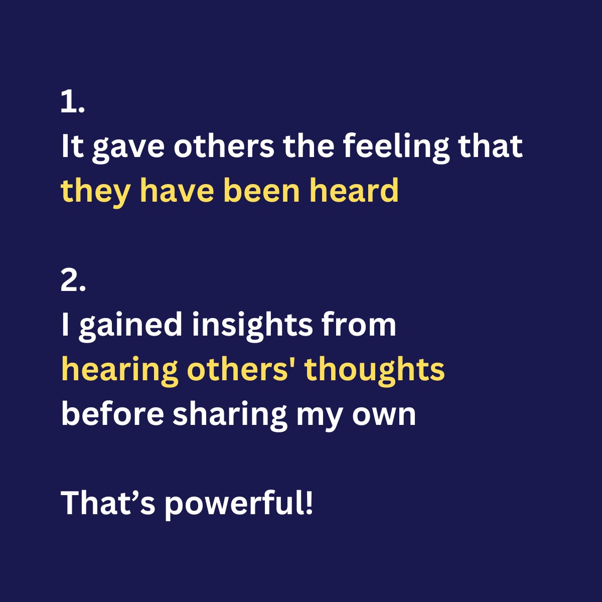 d_thesimplifier's tweet image. I developed the ability to shut up until everyone has spoken. 

This provided me with two advantages:
👉 It gave others the feeling that they have been heard
👉 I gained insights from hearing others' thoughts before sharing my own

#thesimplifier #listen #team #leader