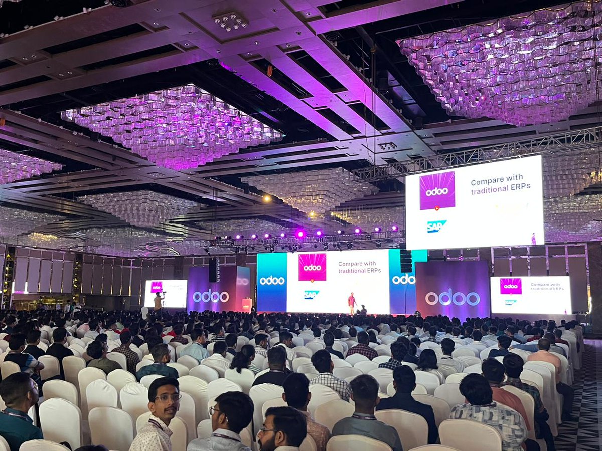 uncannycs's tweet photo. 📸 live from @Odoo Community Days 2023 💥
Join us Today at #OdooCommunityDays  and make your way to Booth #23 Experience the future of the industry with #Uncannycs innovation solutions.
#businesstech #techconference #businessinnovation #networkingevent #odooindia #Ahmedabad https://t.co/JDjInj4Kyv