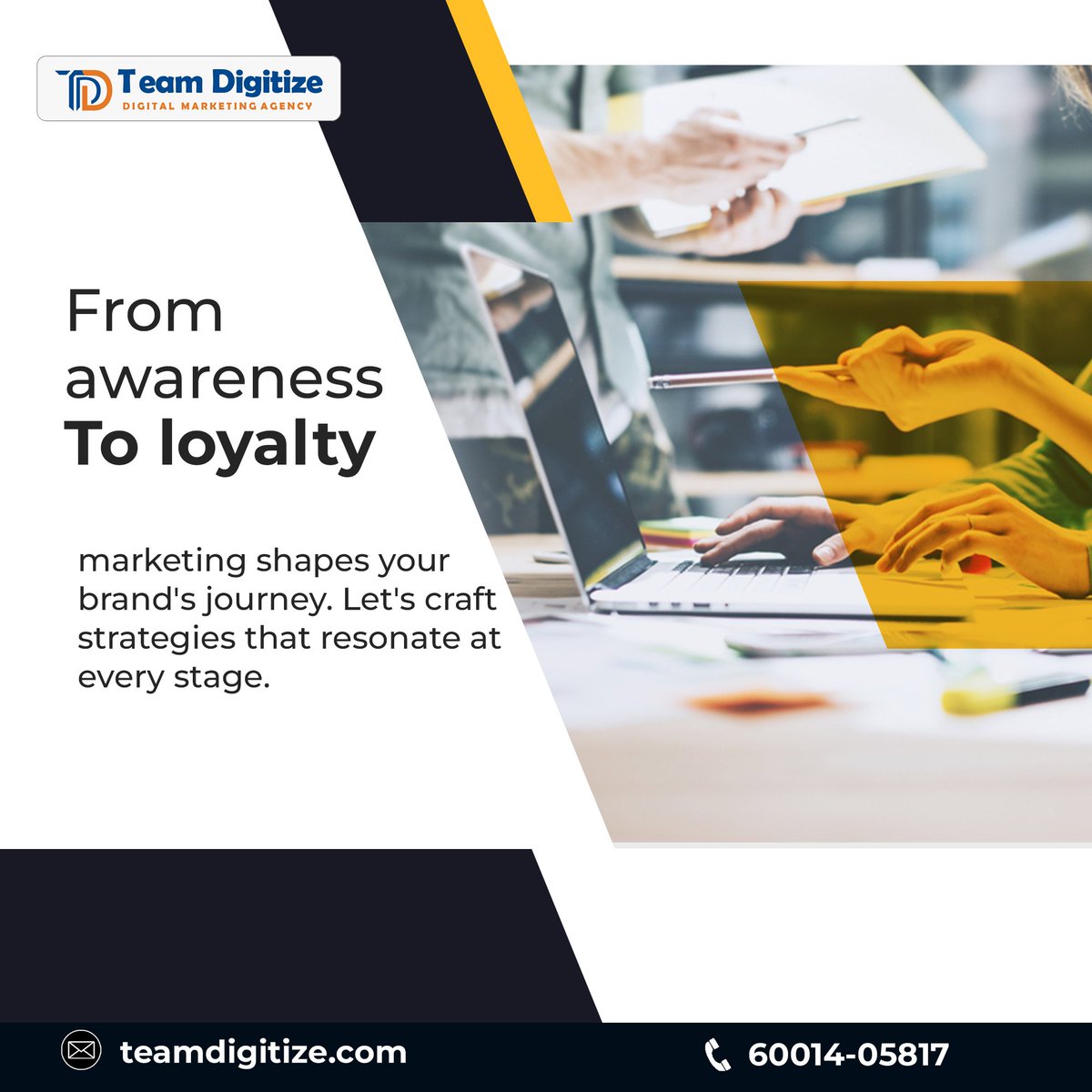 TDigitize's tweet image. Marketing isn&apos;t just about products; it&apos;s about guiding your brand&apos;s odyssey. From awareness to loyalty, let&apos;s map a journey that resonates and uplifts.

#teamdigitize #digitalmarketingagencyindia #digitalmarketer #advertisingagency #advertisingmarketingagency #brand #branding