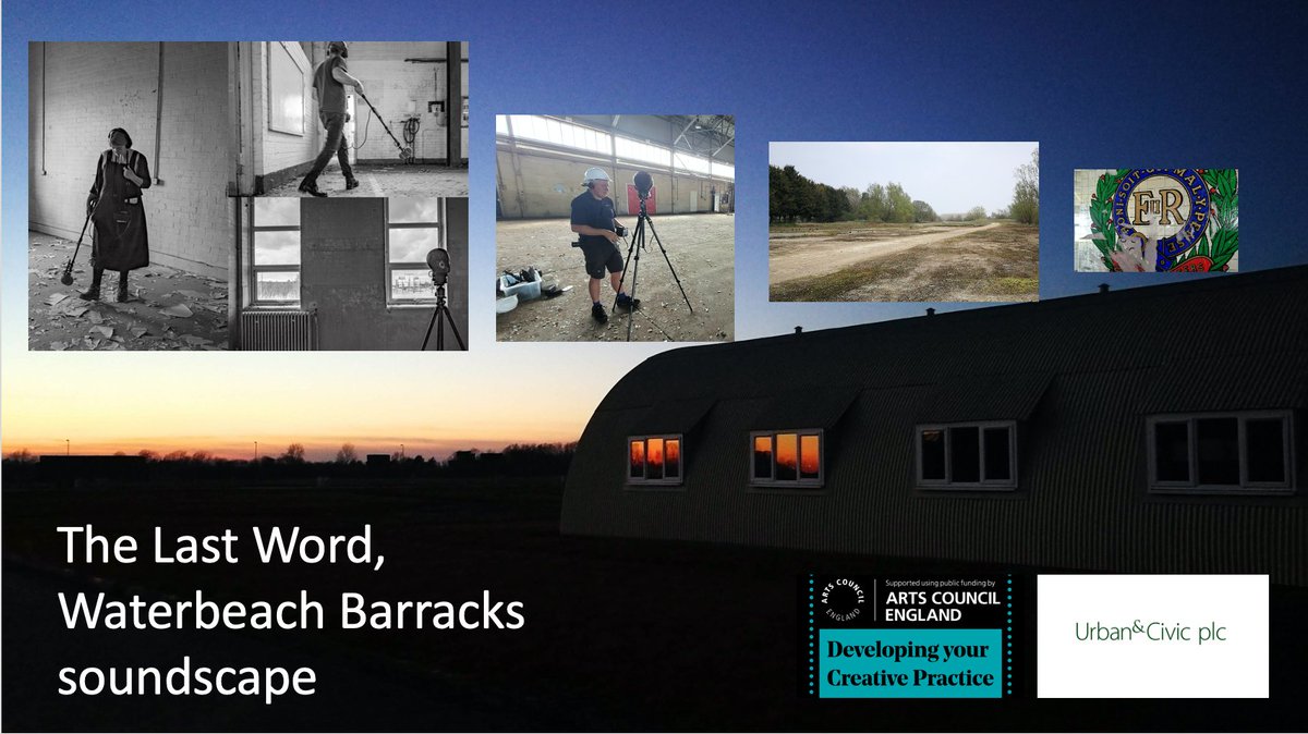 You're invited: Sat, 9th Sept 10a.m.-11 a.m. launch of 'The Last Word' a soundscape of local memories at Waterbeach Barracks, Cambs, with accompanying images. Funded by @ace_national, 'Developing Your Creative Practice' funding stream. Follow local signs to exhibition space.