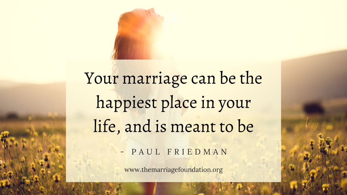 "Your marriage can be the happiest place in your life, and is meant to be"
— Paul Friedman

visit us at themarriagefoundation.org

#TheMarriageFoundation #PaulFriedman #marriagehelp #howtofixyourmarriage #marriage #MarriageTip #MarriageQuotes #marriagecounselor