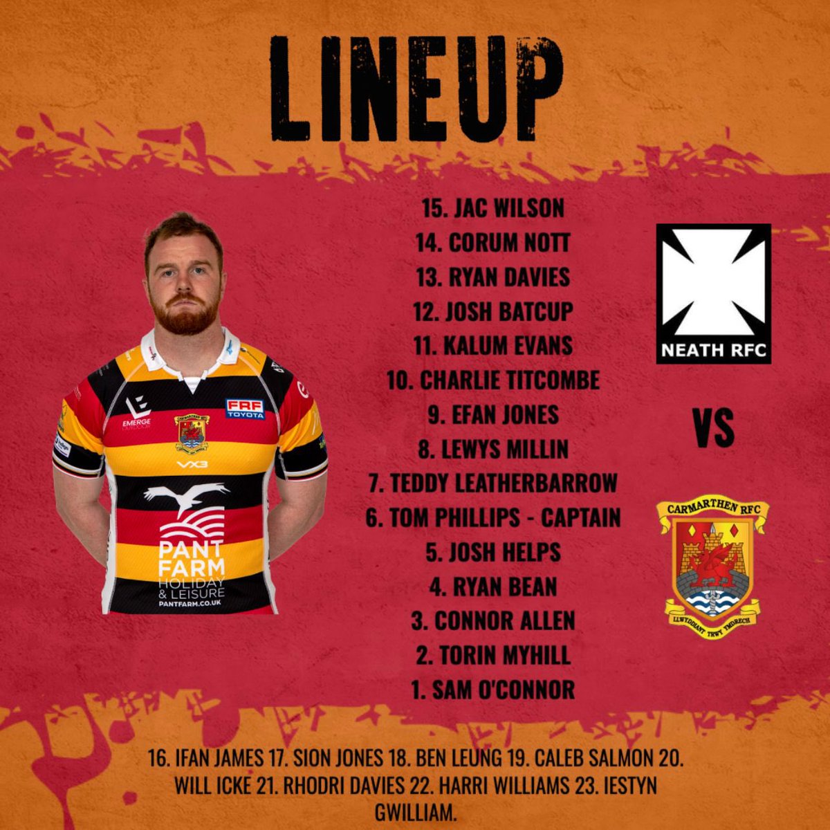 Here are your 23 Match Day Mighty Quins heading to <a href="/neathrfc/">Neath RFC</a> tomorrow #Q4L