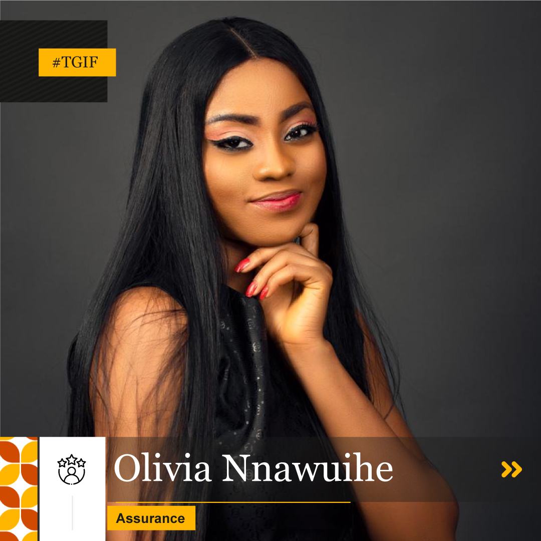 PwC_Nigeria's tweet photo. #TGIF: Meet Olivia Nnawuihe @pweetylivia, Assurance Associate at PwC!
She's passionate about improving corporate reporting for financial services clients. When she's not working on that, she loves to watch movies.
What's your favourite movie?
#MeetTheSolvers #Assurance #FSIP https://t.co/5KKrltOx8s