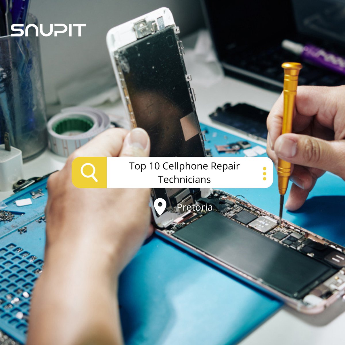 Having your cellphone repaired can save you money and the trouble of potentially losing your data and information stored on the device.
#cellphonerepairs

From cracked screens to battery issue, request quotes for Cellphone Repair Technicians via Snupit.
snupit.co.za/post-quote-req…