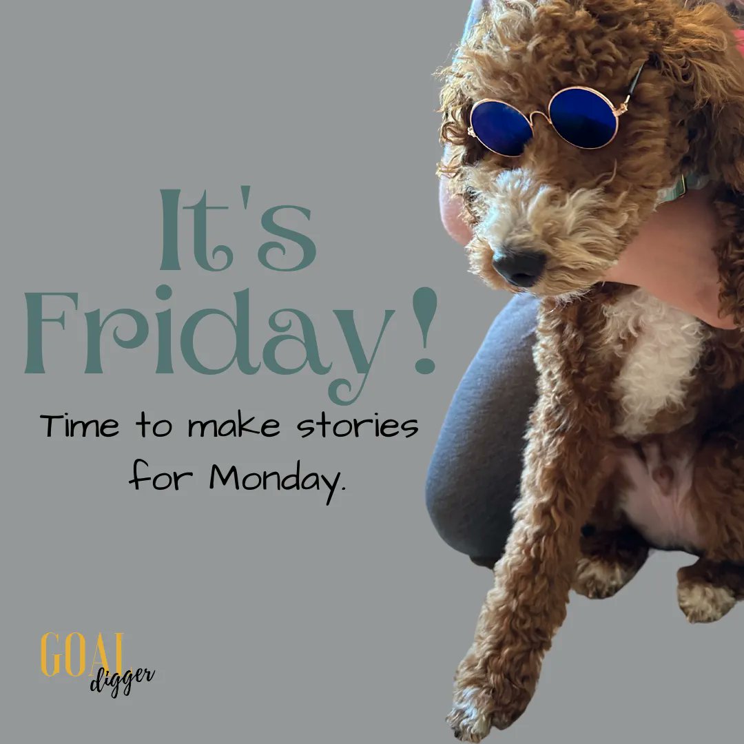 your_goaldigger's tweet photo. It's Friday! Time to make stories for Monday so you can show you have a life outside of work. 

#fridayfeels #makememories #havealife #takeabreak https://t.co/P7CHWK4PZc