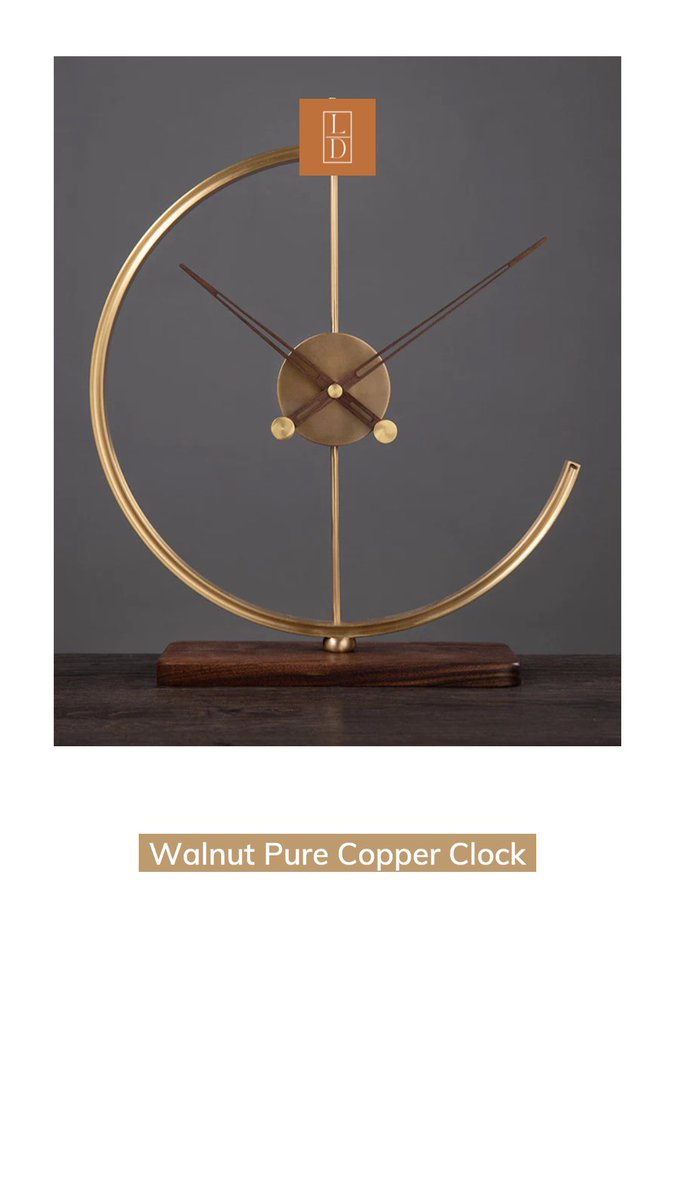 londecor's tweet image. 🕰️ Check out this Walnut Pure Copper Clock - the ultimate blend of style and function! Transform your space with a touch of luxury while keeping time in style. Let's make your home trendier together! #ClockGoals #LuxuryLiving #TimeTikTok #StylishDecor