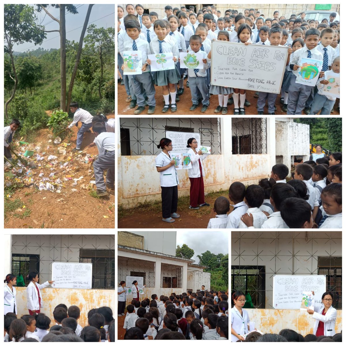 Clean Air for Blue Skies Campaign being actively participated by students of Manik Raitong LP School under Raitong HWC #RiBhoi.
#TogetherForCleanAir #HealthyAir #HealthyLife #HealthForAll #MeghalayaForHealth #MeghalayaForCleanAir #AirPollution #CleanAirForAll #CleanAirMatters