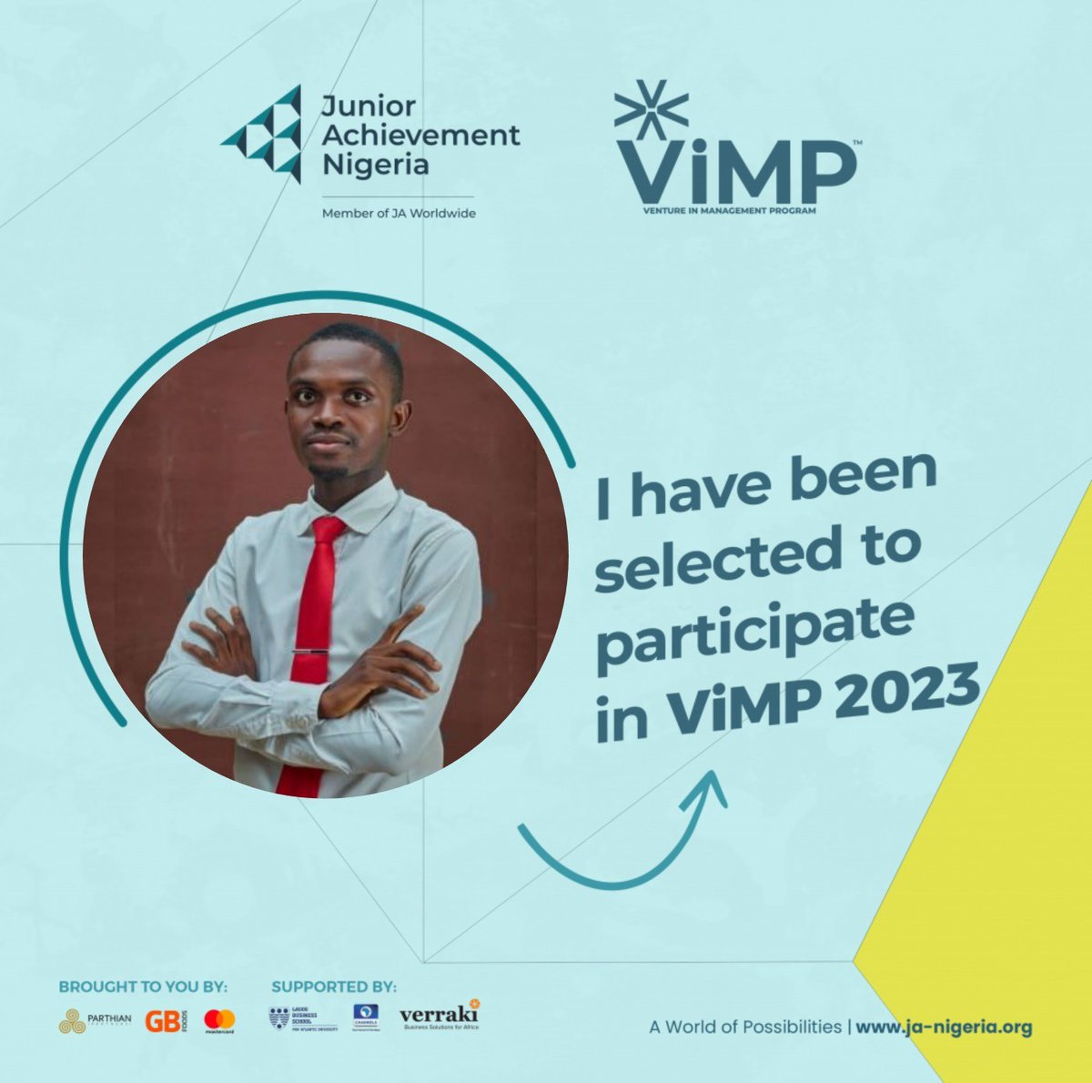 Pelumi250's tweet photo. Thrilled to announce that I've been selected as one of the top 100 participants of the esteemed Mini-MBA Venture in Management Program by @JANigeria, in collaboration with the prestigious @mbalbslagos, @pau_nigeria.
Big thanks to @JANigeria for this golden opportunity.
#ViMP2023 https://t.co/2qW9RdH7Rp