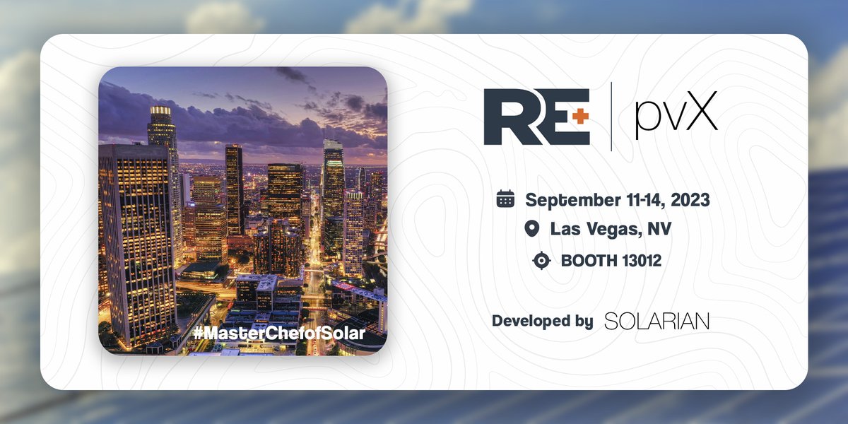 If you are attending RE+ as a project developer, an EPC or as part of an engineering company, don't forget to visit us at our booth 13012!
Send an email to info@pvx.ai if you would like to arrange a meeting for discuss pvX.

#trypvx #pvXpert