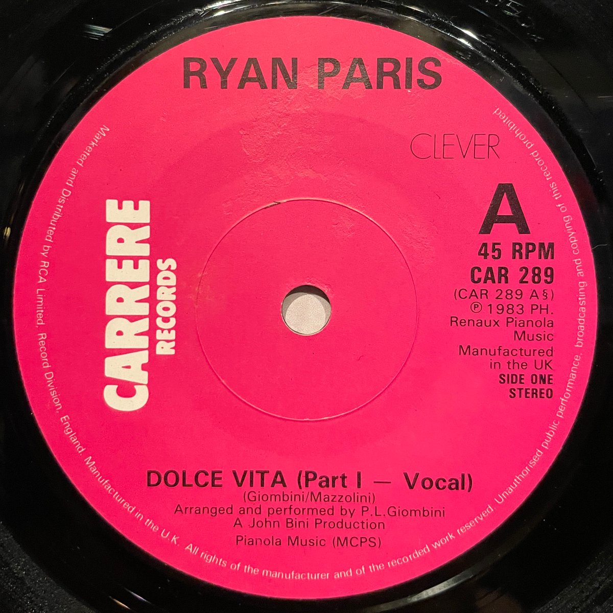 MILEHIGHCLUB202's tweet photo. ほな7いこか
RYAN PARIS / Dolce Vita [’83 Carrere --- CAR 289]
#RyanParis #DolceVita #JohnBini #PierluigiGiombini #PaulMazzolini #vinylbar #musicbar #レコードバー #mhc08092023
https://t.co/PzchtmkUyz https://t.co/T3DkVQRMnL