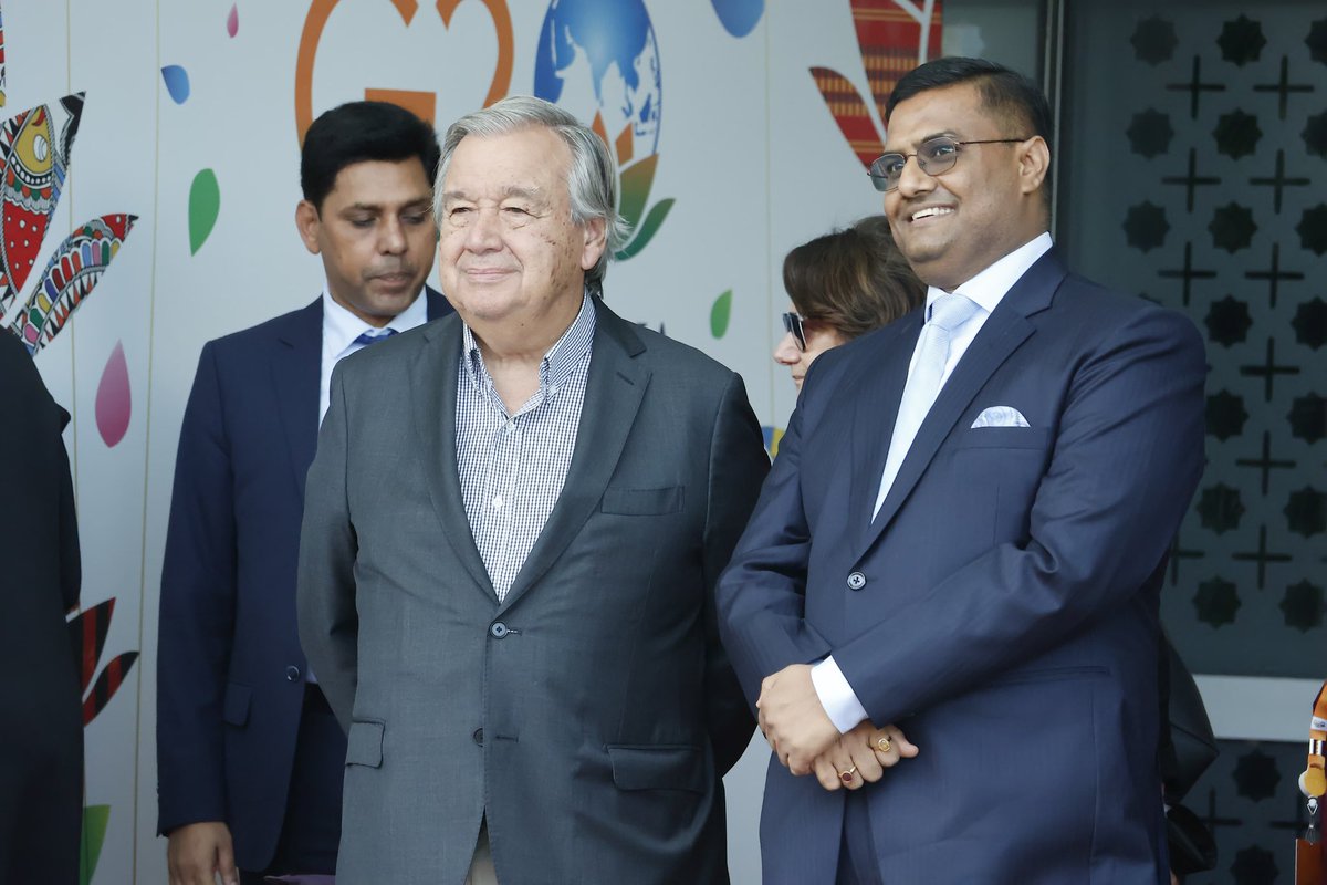 G20 South Africa (@g20org) on Twitter photo Greetings to our esteemed guests arriving for the #G20 Summit.
Welcome to India, PM <a href="/kishida230/">岸田文雄</a> of Japan and <a href="/UN/">United Nations</a> Secretary-General <a href="/antonioguterres/">António Guterres</a>.
#G20India Greetings to our esteemed guests arriving for the #G20 Summit.
Welcome to India, PM <a href="/kishida230/">岸田文雄</a> of Japan and <a href="/UN/">United Nations</a> Secretary-General <a href="/antonioguterres/">António Guterres</a>.
#G20India