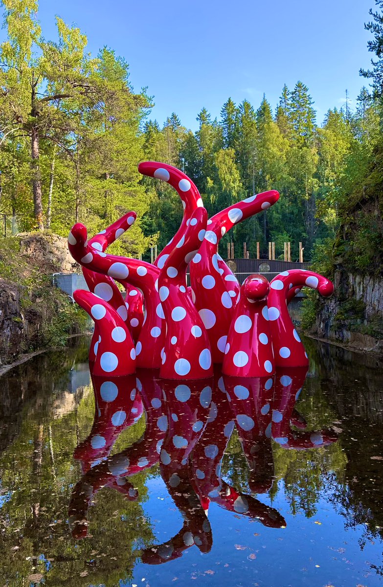 visitnorway's tweet photo. Just 4 reasons why you should visit Kistefos sculpture park and museum 🤩 #norway #visitnorway #kistefos https://t.co/1aIe5HkJJu