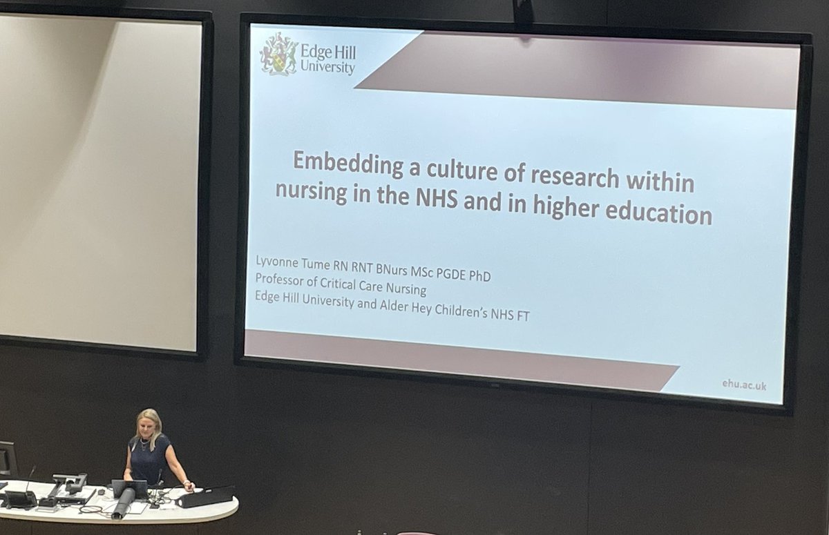 The importance of Professorial roles in NHS Trusts to lead the development of research culture capacity and capability @lyvonnetume keynote recognising the challenges & motivators across clinical & academic organisations #RCNResearch23 @GHFT_Excellence @gloshospitals @uow_TCSNM