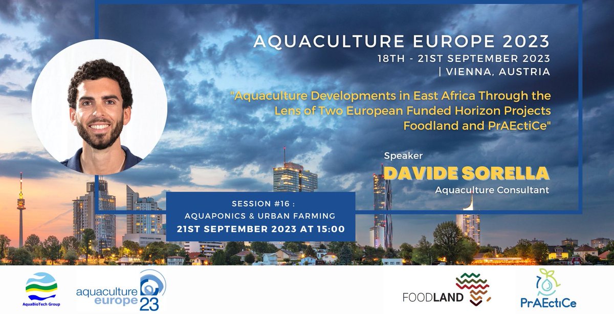FoodLAND (@foodlandafrica) on Twitter photo Mark your calendars for the upcoming #AquacultureEurope 2023๐ข๐ข
<a href="/aquabt/">AquaBioTech Group</a> partner Davide Sorella will give a presentation on the development of #aquaculture in East Africa based on the experiences of both #FoodLAND and <a href="/PrAEctiCe/">PrAEctiCe</a>.
๐๏ธ21 September
๐15:00
๐#Vienna #AE2023 Mark your calendars for the upcoming #AquacultureEurope 2023๐ข๐ข
<a href="/aquabt/">AquaBioTech Group</a> partner Davide Sorella will give a presentation on the development of #aquaculture in East Africa based on the experiences of both #FoodLAND and <a href="/PrAEctiCe/">PrAEctiCe</a>.
๐๏ธ21 September
๐15:00
๐#Vienna #AE2023