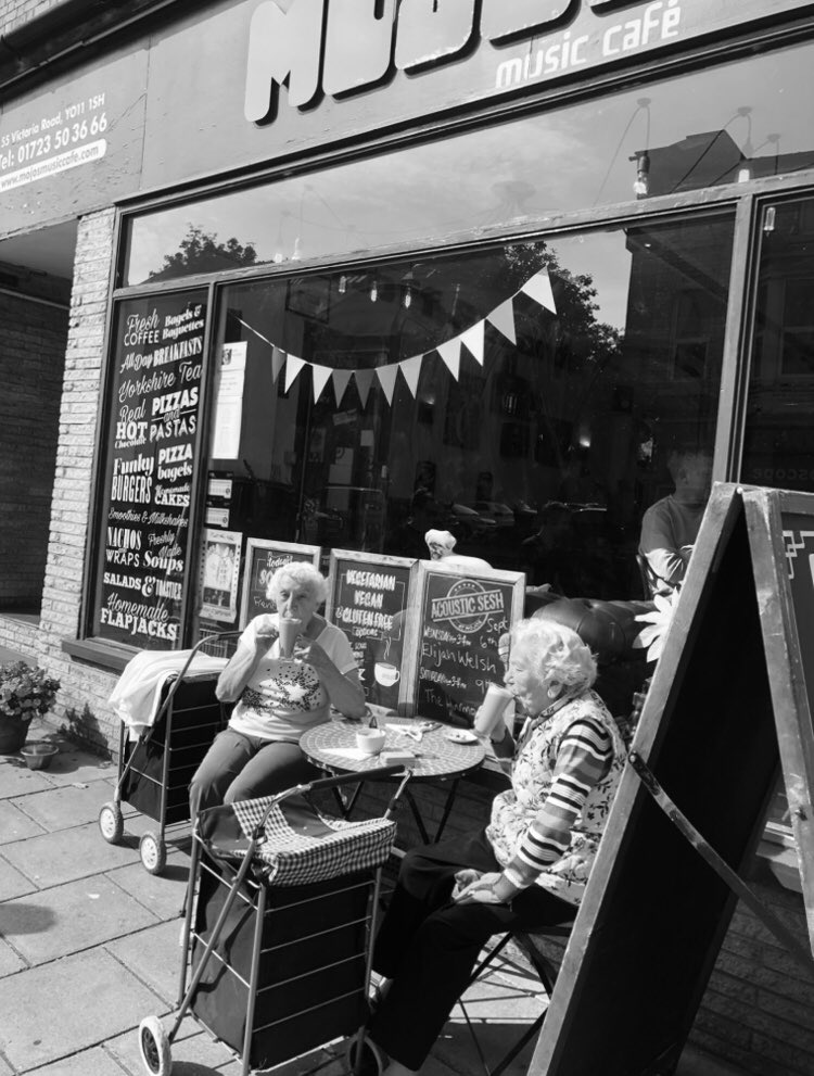 Two of our favourite customers enjoying a latte &amp; ciggie out front, sometimes it’s the simple pleasures in life isn’t it? ♥️