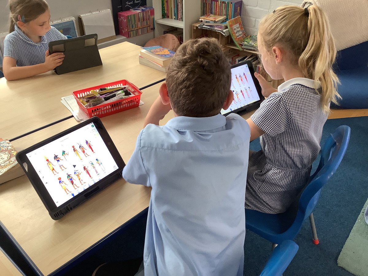 Fern Class are enjoying their Talk for Reading lesson on Egyptian gods using Seesaw!