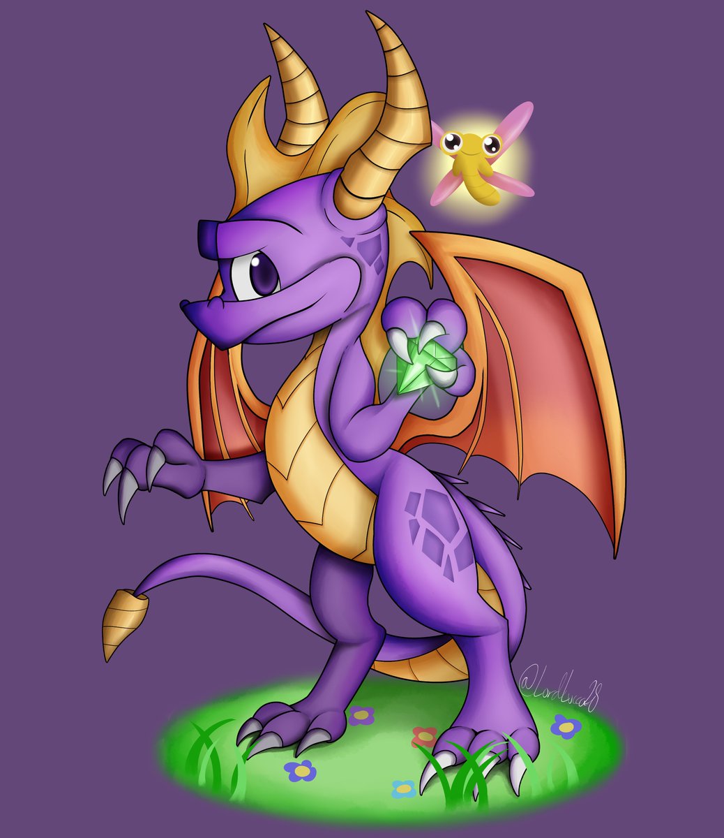 LordLucca28's tweet photo. Happy #SpyroCommunityDay ! Did this piece a while ago but still massively proud of it 🐉 https://t.co/NlVDeV8kOM