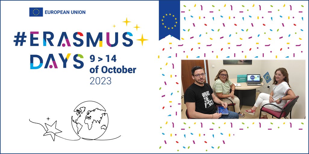 ⭐ Estamos ultimando nuestro cartel para participar en los próximos #ErasmusDays. Si el año pasado fue fantástico, este, más y mejor.

🗣️ Como dice <a href="/miguelmilan/">Miguel Ángel Milán Arellano</a>, coordinador de comunicación de <a href="/sepiegob/">SEPIE</a>, vamos a sonar en #Europa.

🇪🇺 #ErasmusPlus
