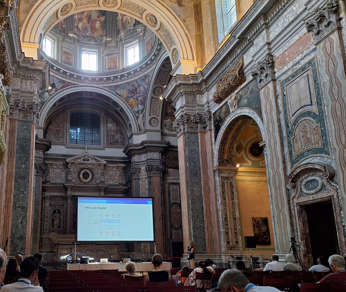 brcznh's tweet image. Ganna Rozhnova presents &quot;Prospects of HIV elimination and an HIV cure among men who have sex with men in the Netherlands&quot; at the mini-symposium: Multi-scale Modeling Approaches in Epidemiological Dynamics @days_europe #dynamicsdays2023 #dynamicsdayseurope2023 #ddeu2023 #dde2023