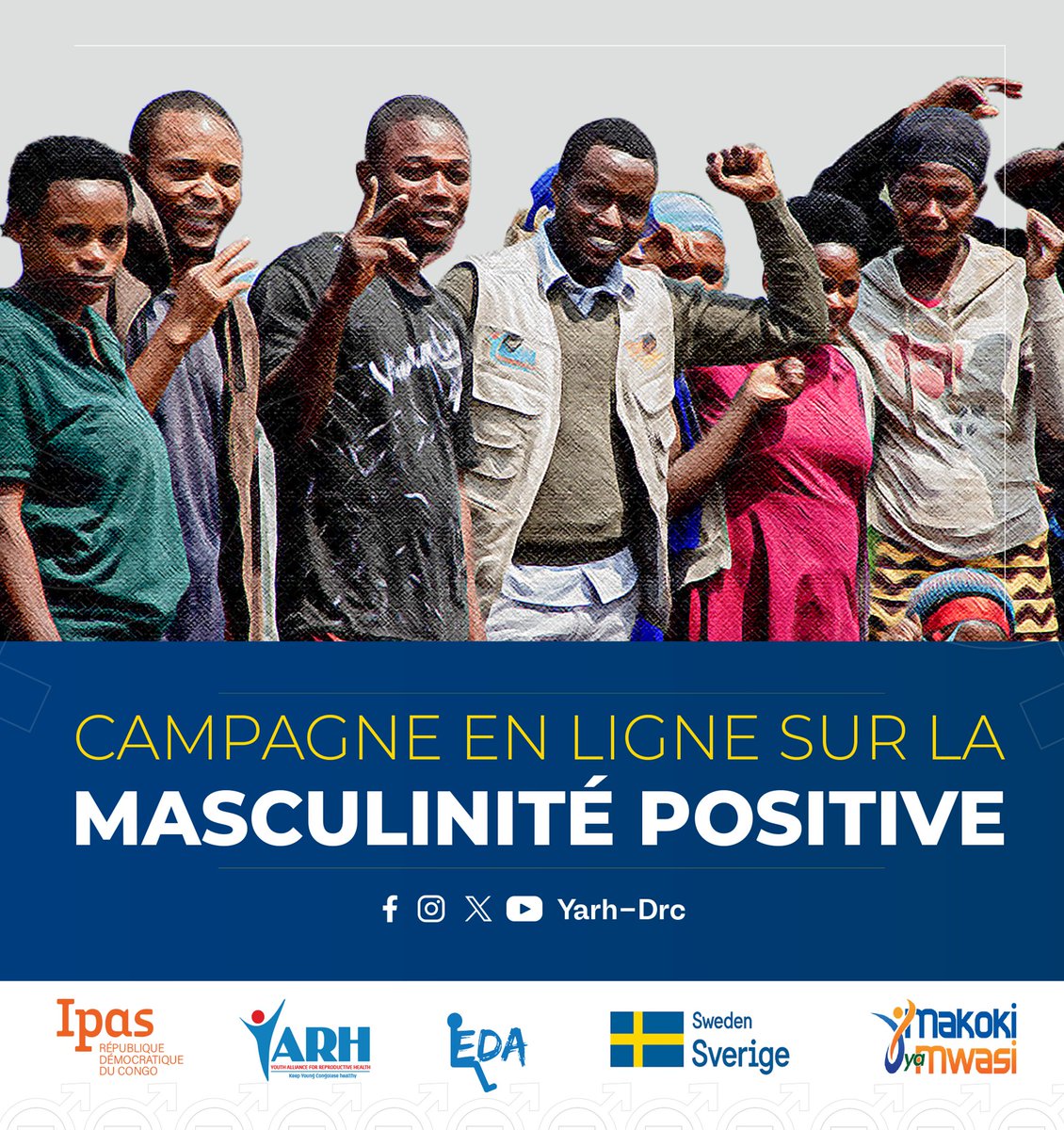 #MakokiYaMwasi: Aujourd'hui @yarhdrc lance une campagne en ligne sur la #MasculinitéPositive pour une durée de 10 jours.
Pendant ces 10 jours je nous invite à apprendre d'avantage sur les #DSSR qui sont des droits fondamentaux de la femme que nous devons promouvoir.