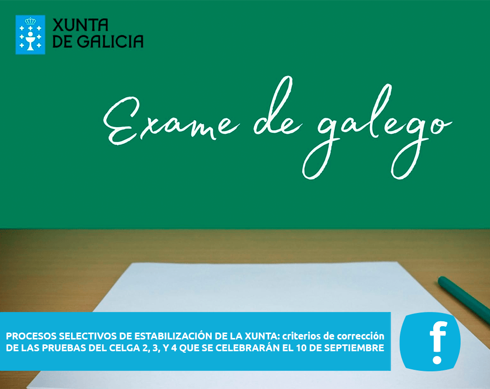 InformateEmpleo's tweet image. ⚠️ ATENCIÓN! Publicados los 𝐜𝐫𝐢𝐭𝐞𝐫𝐢𝐨𝐬 de CORRECCIÓN de las pruebas del #CELGA 𝟐, 𝟑 𝐲 𝟒 de los #ProcesosSelectivos de estabilización de la @Xunta! 📃

📆 𝐅𝐞𝐜𝐡𝐚 𝐝𝐞 𝐞𝐱𝐚𝐦𝐞𝐧 - 𝟏𝟎 𝐝𝐞 𝐬𝐞𝐩𝐭𝐢𝐞𝐦𝐛𝐫𝐞

#InFórmate AQUÍ! 👉 bit.ly/3ZaGwMn
