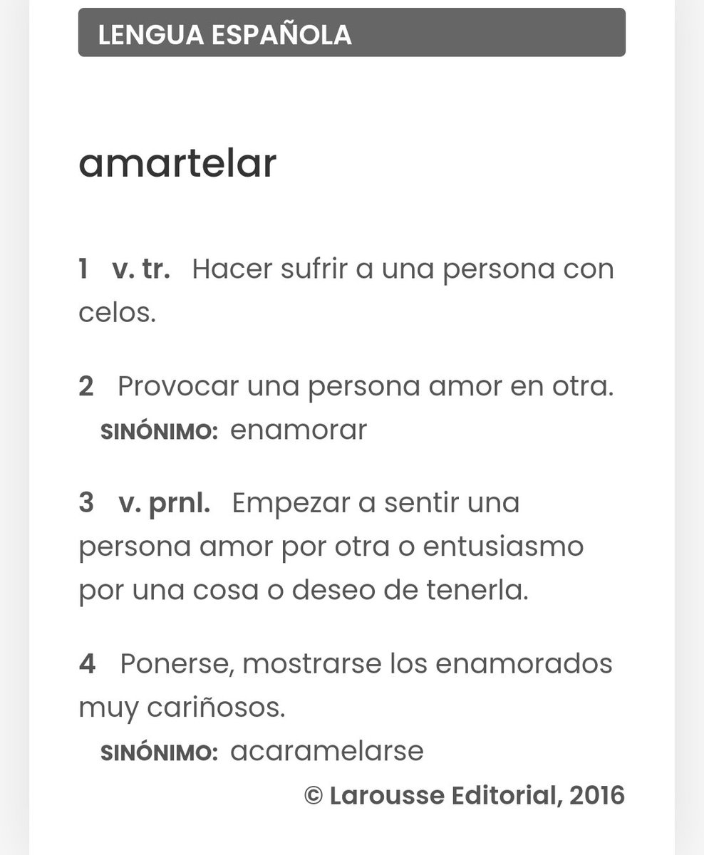 Hoy, en palabras bellas: 'amartelar'. ¿La conocíais?

También registrada como americanismo (Bol.): "Enfermarse o decaer física y anímicamente una persona, generalmente un niño, a causa de la ausencia de alguien querido o por la nostalgia del lugar donde ha nacido o crecido".