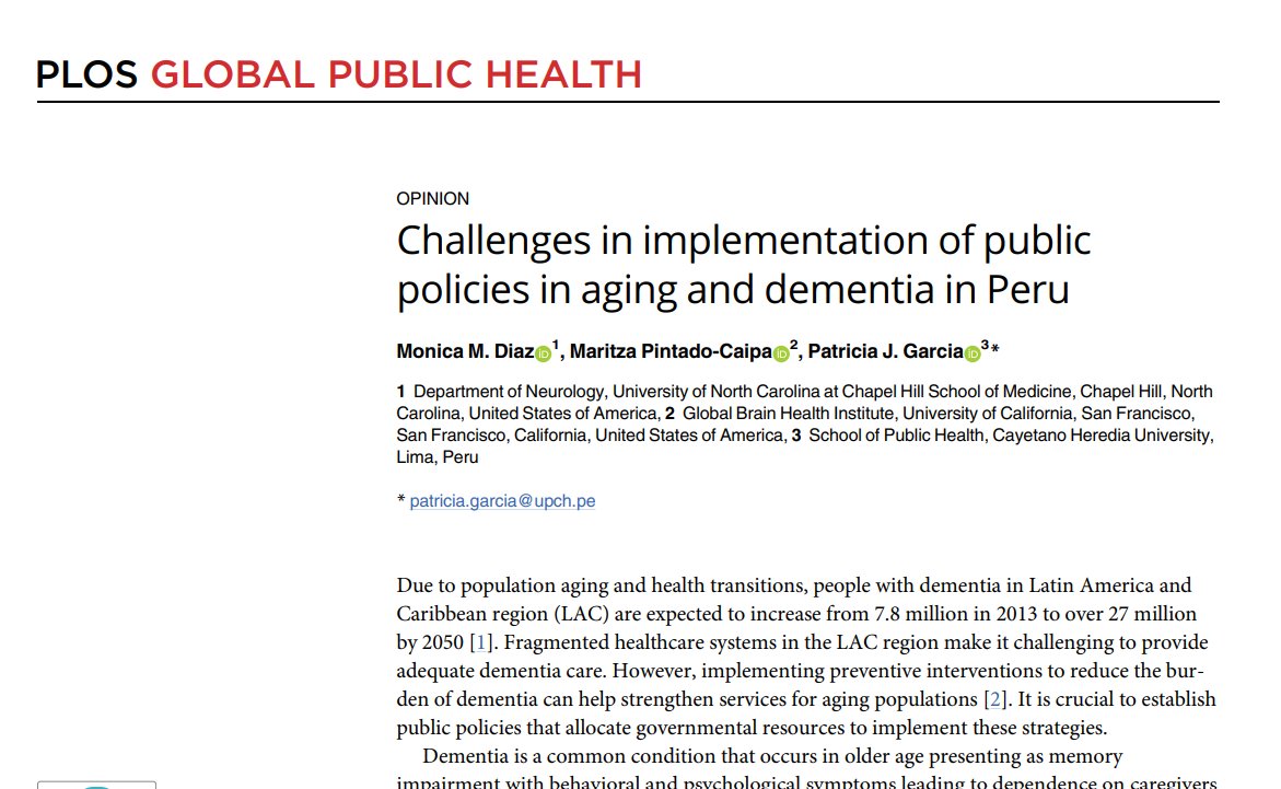 NEW opinion by Monica Diaz, @maritza_pintado and @Pattyjannet1: 'The Peruvian case highlights the need for more than just an intention to improve population health through policies.' plos.io/45IaRV0