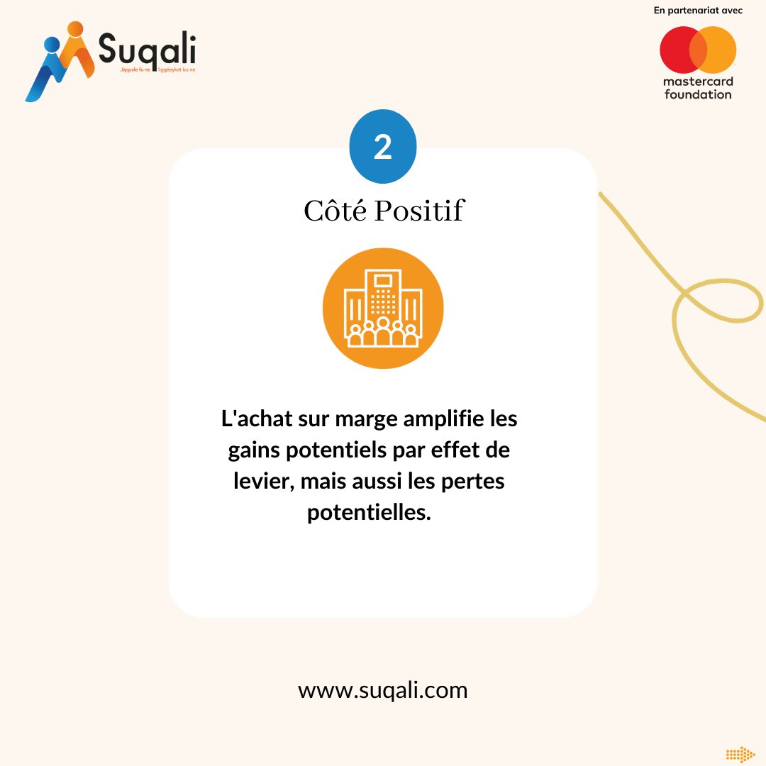 SuqaliSN's tweet photo. L'achat sur marge 📈 offre la chance de saisir les opportunités et d'optimiser les rendements.

#Suqali 
#MastercardFoundation
#YoungAfricaWorks
#dicofinance
#Kebetu https://t.co/QlHXrjM4li