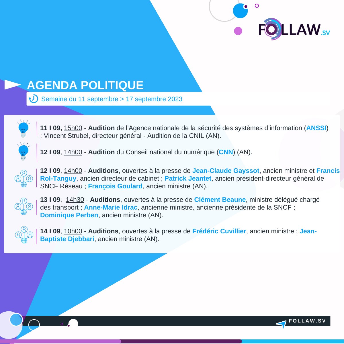 Follaw_SV's tweet photo. 🚨 La newsletter des affaires publiques et politiques est de retour !
Retour sur les dernières grandes #nominations, les prochains #events et l'agenda politique ! 🏛

Cliquer ici pour ne rien manquer 👉 https://t.co/64KtmjStG1

#newsletter #agenda #politique #DirectAN https://t.co/9UB0oeBbIg